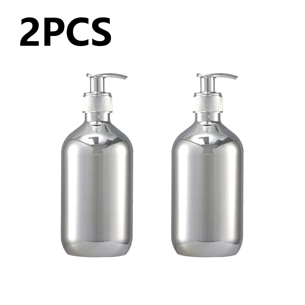 500ML Shower Gel Bottle PET Gold Silver Rose Gold Black Transparent Two-piece Shower Gel Bottle Household Bathroom Supplies