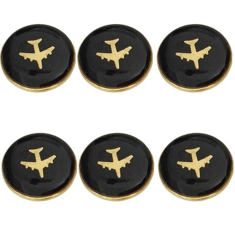 Mixed Sewing Buttons Easy Install Uniform Buttons Durability Uniform Suitable for Airline and Airport Academy Students