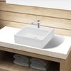 Day and Night - Day and Night Square Ceramic Sink Faucet Hole and Drain White