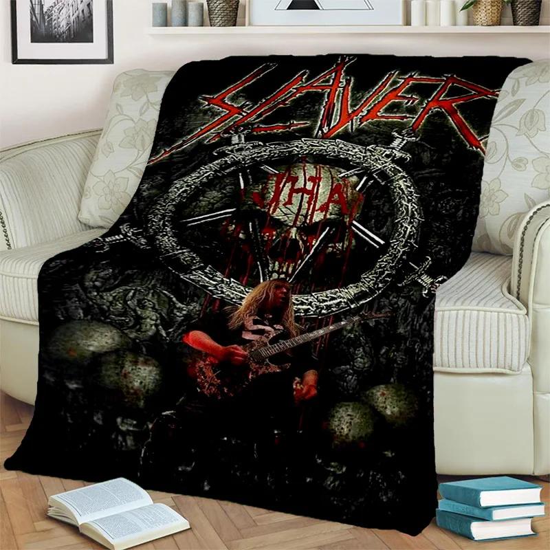 

Одеяло Rock Slayer Heavy Metal Band, мягкое одеяло для дома, спальни, кровати, дивана, пикника, путешествия, офиса, отдыха, одеяло, детское одеяло 75x90cm
