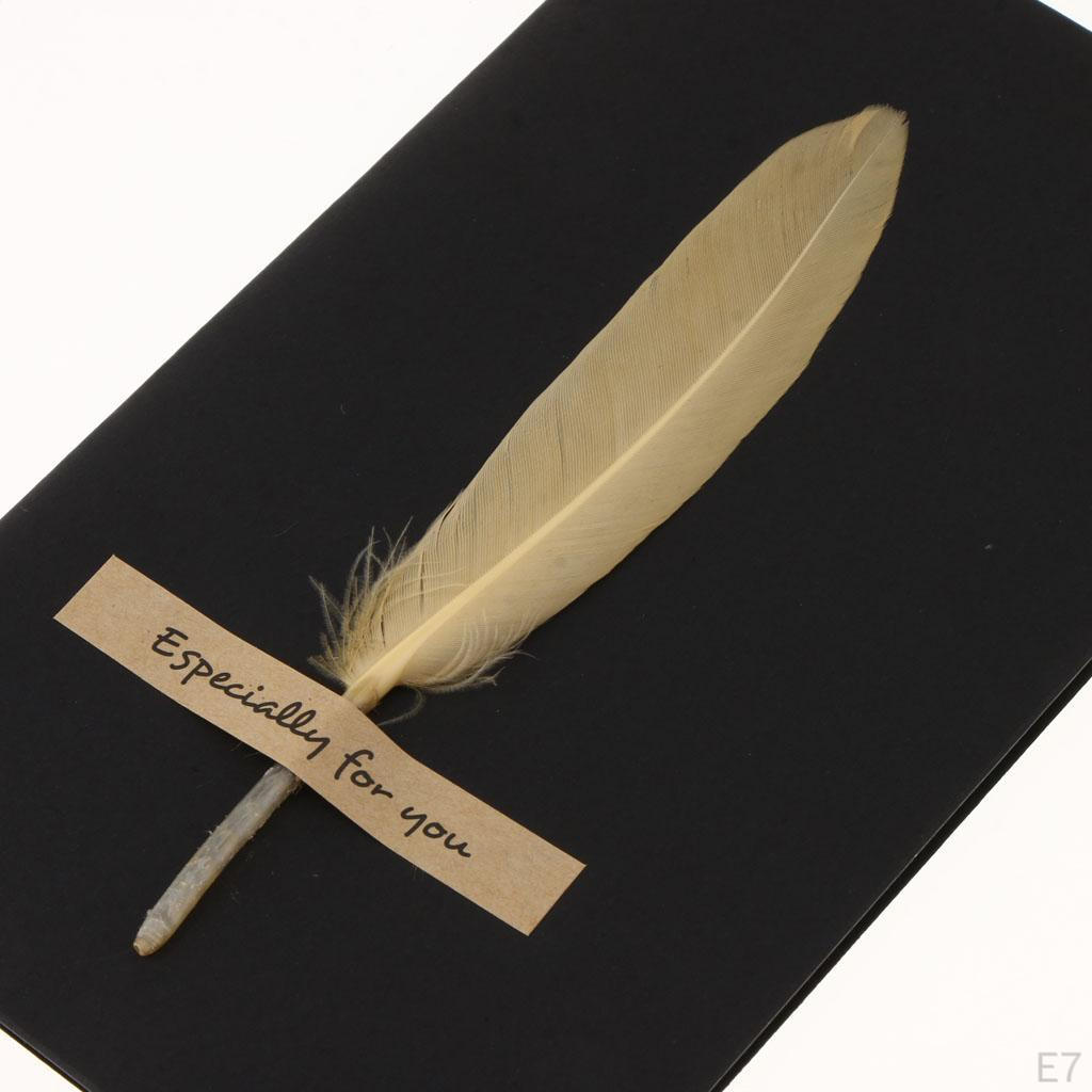 10 Pack Handmade Feather Elegant Greeting Card Thank You Cards Supplies