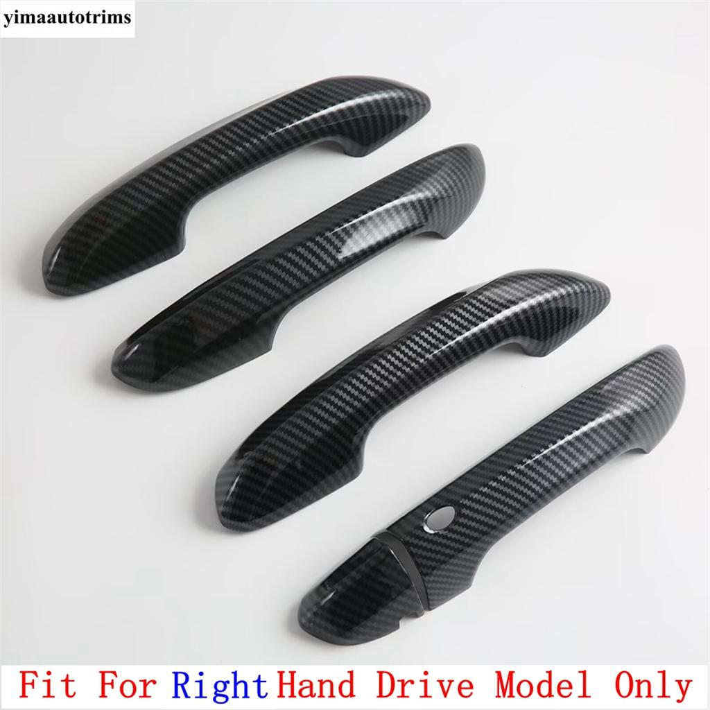 Car Outer Door Handle Bowl Decoration Protection Cover Trim ABS Carbon Fiber Accessories Exterior For MG3 MG 3  2024 2025