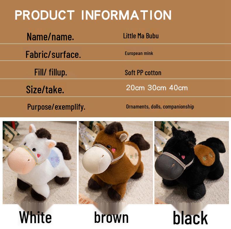 Zodiac Horse Plush Toy: Cute Holiday Gift for Kids