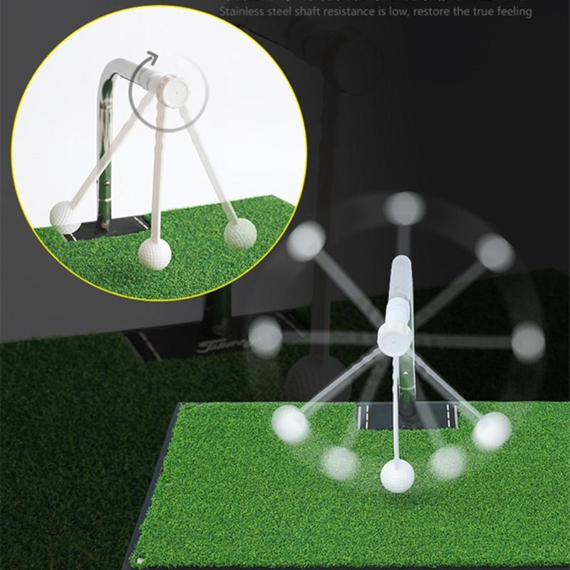 Durable Golf Swing Practice Trainer Adjustable Golf Hitting Aid Simulators Golf Swing Training Mat Golfing Accessory