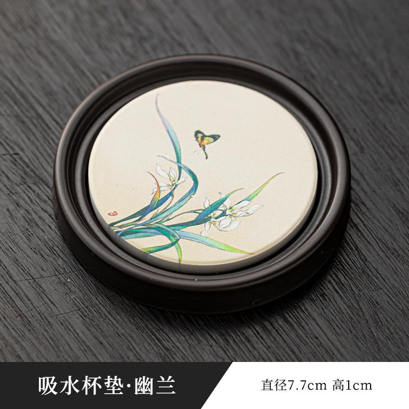 Untersetzer im chinesischen Stil aus Bakelit mit Wasseransaugung, kreative Muster, antike Hitzeschutz-Untersetzer, Heim-Teezeremonie-Zubehör