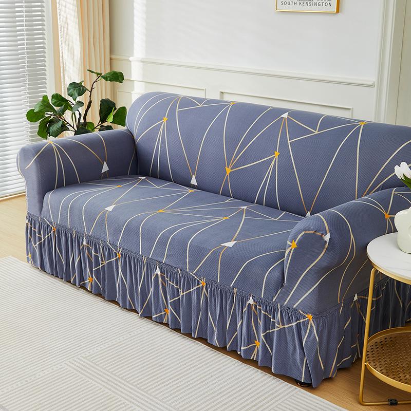 Elastic Sofa Cover All-Inclusive Cover Nordic Style Sofa Cover Non-Slip Fabric Skirt Sofa Cover