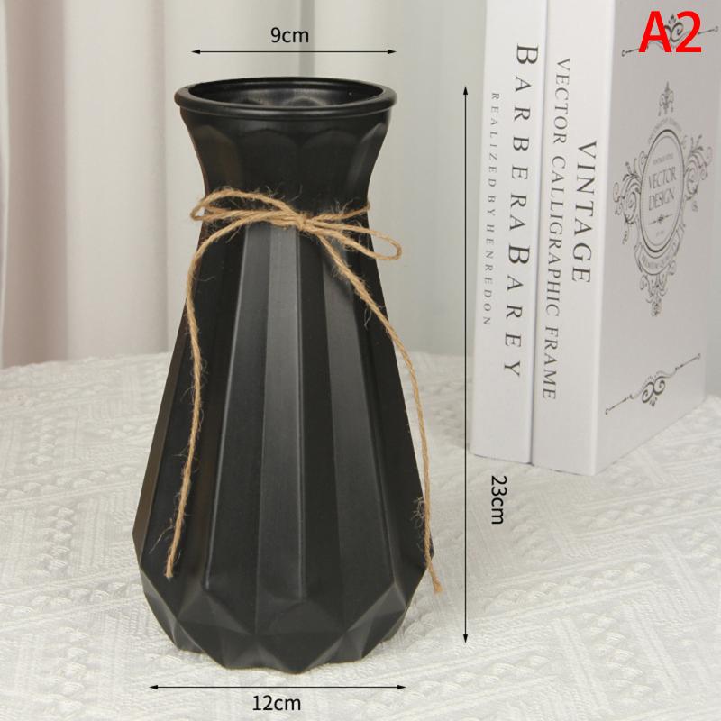 PP Vases Double Pack Imitation Ceramic Flower Pots Modern Lightweight Decorative Vessels for Home Table Wedding Ramadan