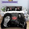 Michael Jackson Bad Obal alba 3dílná sada povlečení povlak na přikrývku se 2 povlaky na polštář Domácí dárek k narozeninám