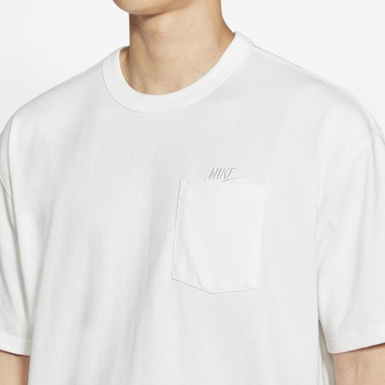 Nike Sportswear Essential Embroidered Logo Pocket Short Sleeve T-Shirt Men Tops White DB3250-100