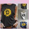 Sunflower Womens Sleeveless Tops Blouse Ladies Vest Tank Pullover Tee Tshirts