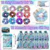 110PCS Mermaid Party Favors Mermaid Birthday Decorations Include Pen Notepad Metallic Scrunchies Slap Bracelet Gift Bag Sticker