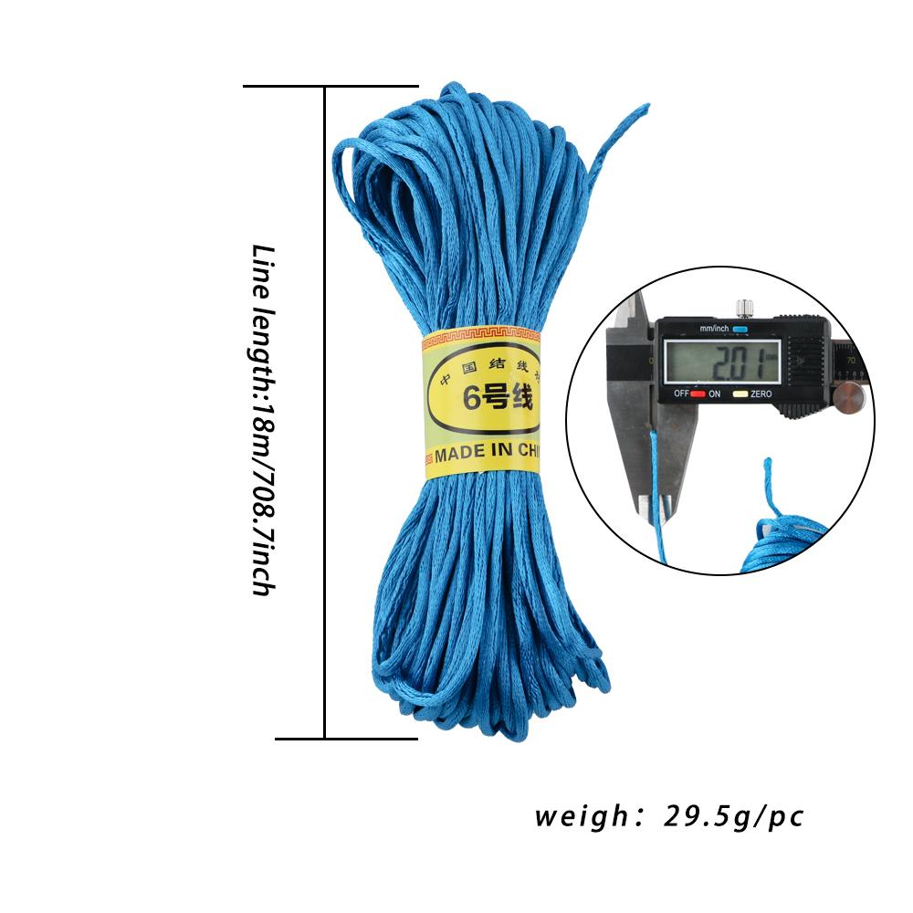2mm 18m/Lot Satin Nylon Trim Cord Rattail Cord Chinese Knot Satin Beading Cords Braided Shamballa String Thread