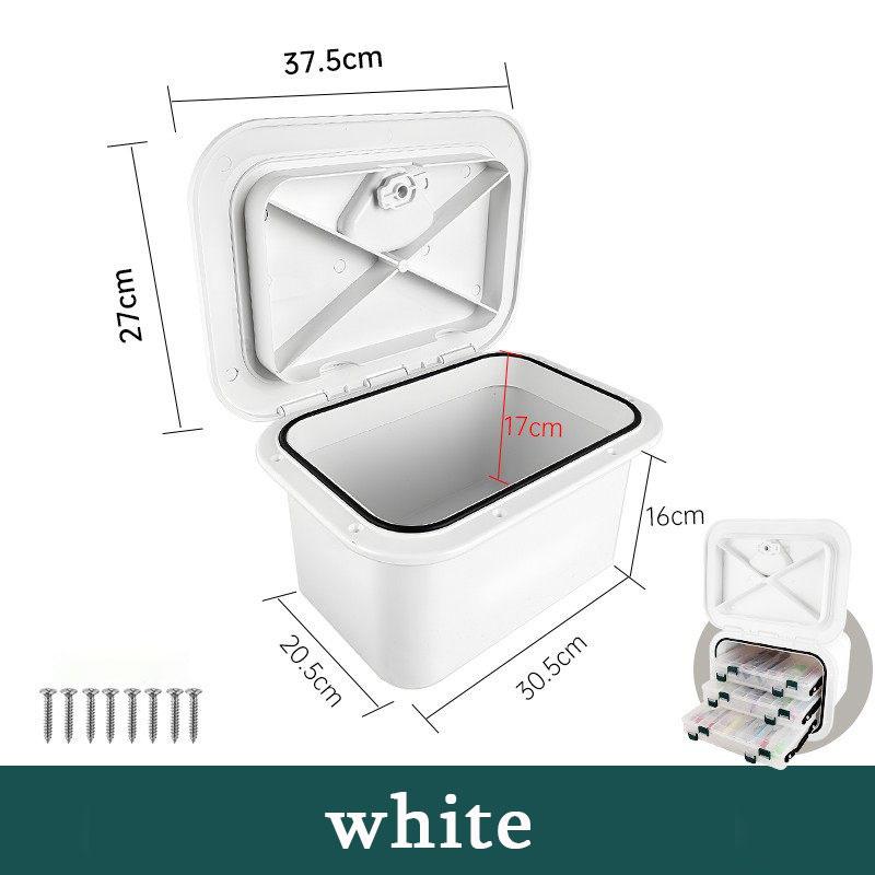 Marine Boat Storage Box ABS Boat Embedded Storage for Bait Fishing Gear Tools Fishing Gear Organizer Box