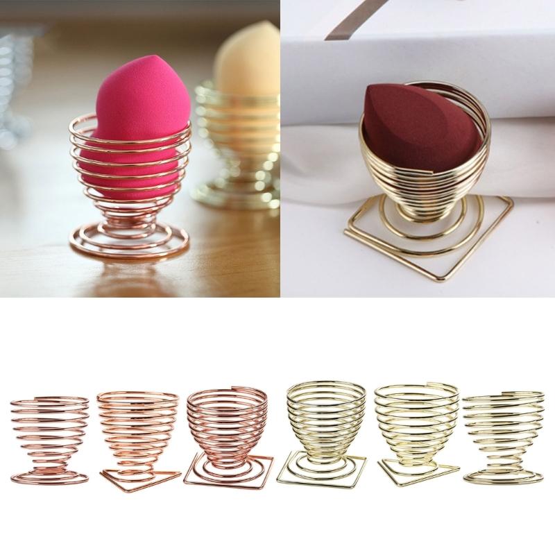 Metal Makeup Sponge Holder Cosmetic Egg Drying Girl Organization Rack Accessory