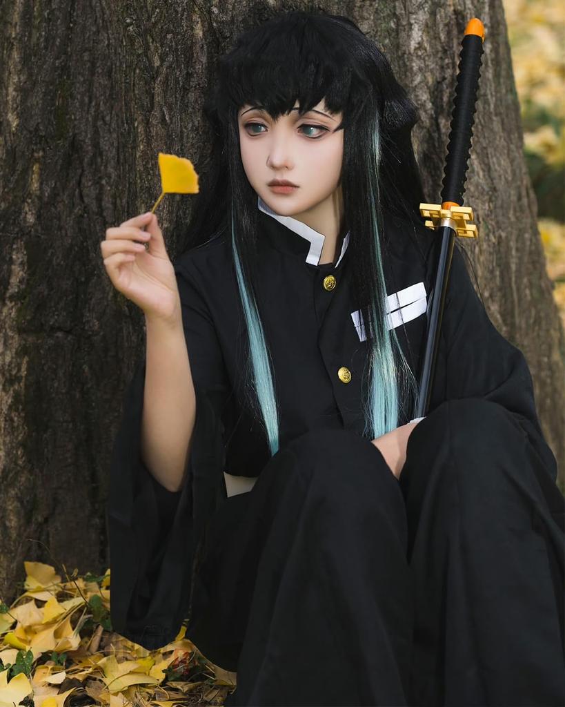 Kanzu Ryohin Muichiro Tokito Cosplay parókával Kabashira Kanroji Mitsuri Cosplay jelmez Felnőtt jelmez Kulturális Fesztivál esemény Démonölő jelmez