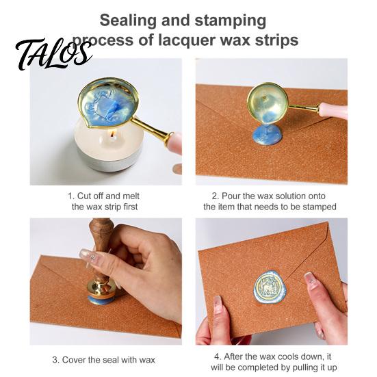 Wax Seal Sticks for Invitation 6PCS Aurora Sealing Sticks, Multi-color Gradient Strips, Without Dreamy Collage Core Stamp, Envelopes And Wedding
