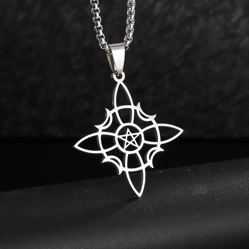Nordic Rune Celtic Knot Necklace Men Stainless Steel Pendant Valknut Pagan Men Scandinavian Jewelry Punk Gift