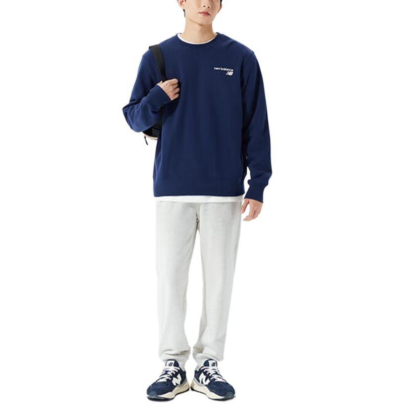 New Balance Classic Core Sweatshirt Asia Sizing 'Navy White' Men's MT03911-PGM