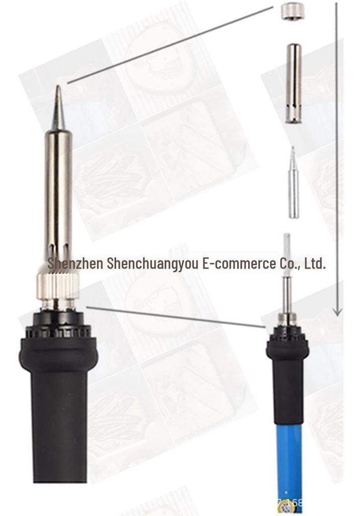 60W Adjustable Electric Soldering Iron Set, 10-in-1: Includes Solder Wire, Tweezers, Stand for Welding and Repair