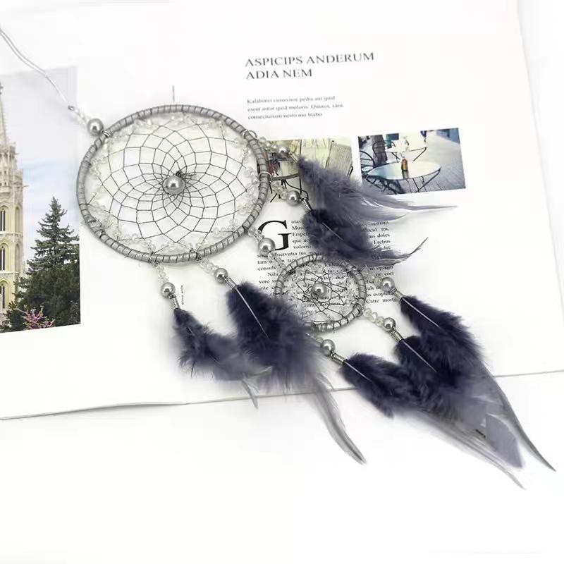 Starry Wish Catcher - Feather Pendant Wind Chime (Handmade Girly Gift)