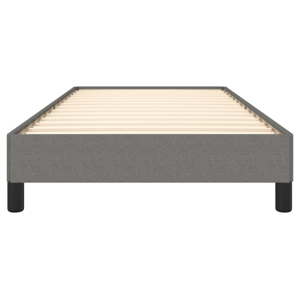 Bed Frame without Mattress Dark Grey 100 x 200 cm Fabric