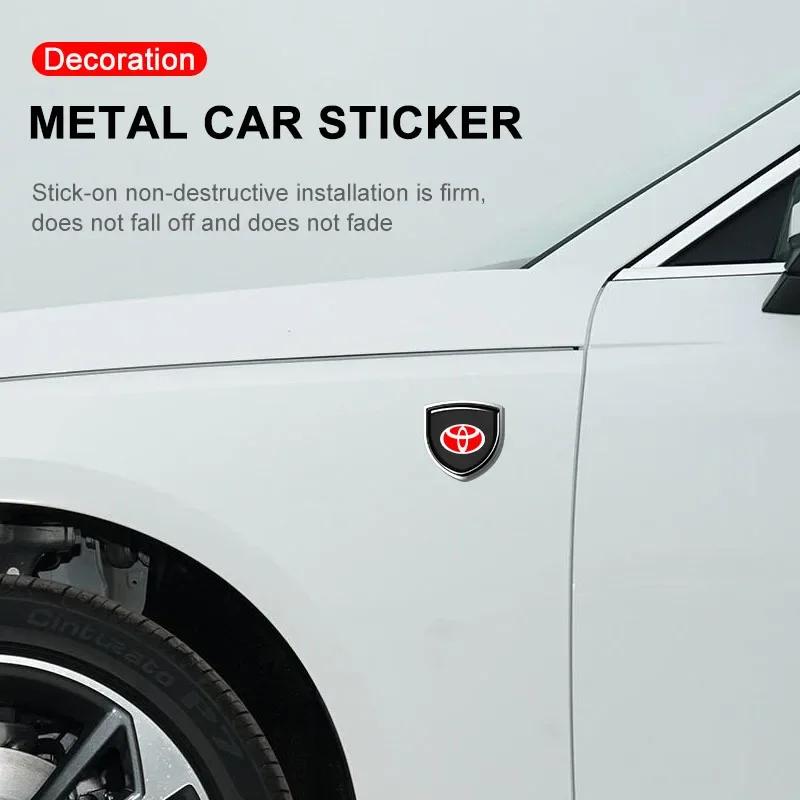 1Pcs 3D Metal Auto Door Shield Emblem Car Body Badge Sticker Styling for Toyota TRD Camry Corolla Yaris Chr Auris Avensis T25