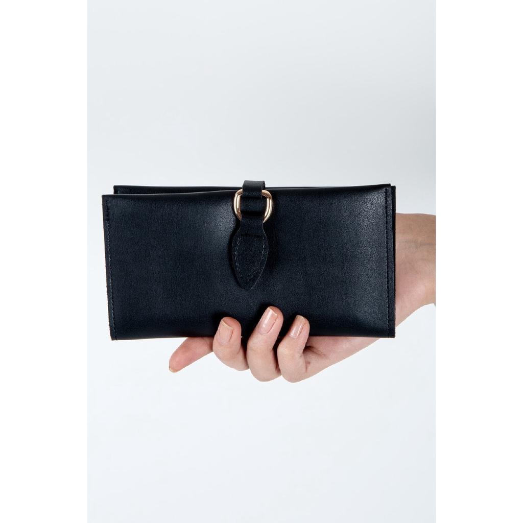 Rote Damenbrieftasche mit weicher Hautschnalle und Zubehör mit mehreren Fächern