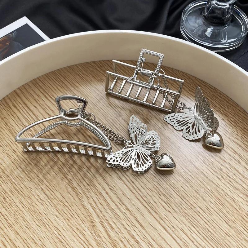Fashion Butterfly Tassel Hair Clip Hairpins for Women Girl Vintage Metal Silver High End Jewelry Styling Accessories Headwear