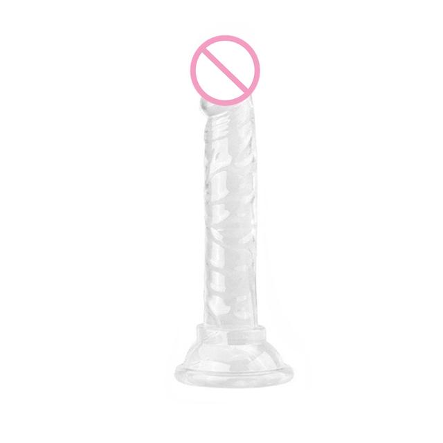 Realistic Penis Dildo Strong Suction Cup Soft Crystal Jelly Dildo Sex Toys for Woman Fake Dick Big Penis Anal Butt Plug Sex Shop