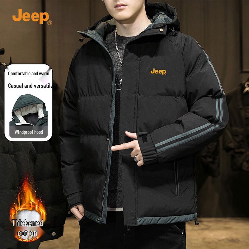 Jeep Men's Hooded Padded Winter Jacket