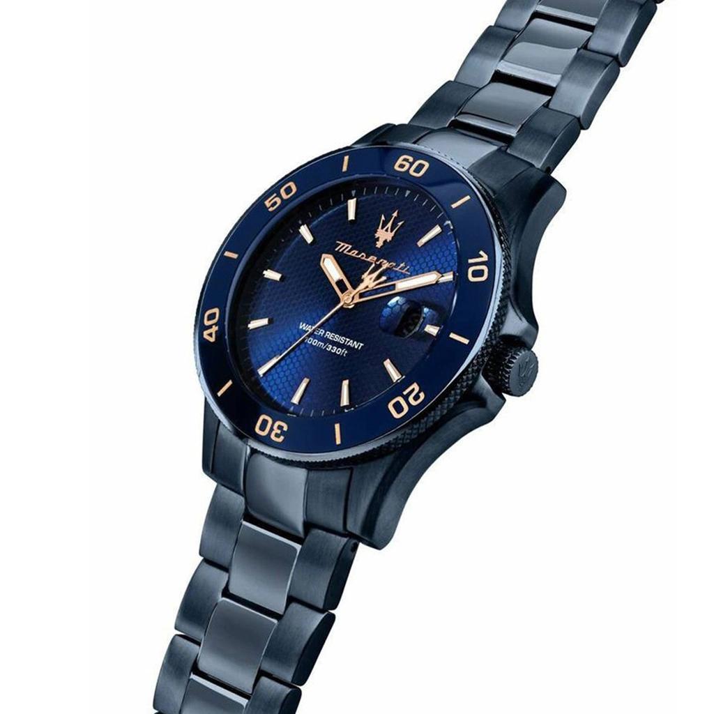 Maserati Competizione Stainless Steel Blue Sunray Dial Quartz R8853100037 100M Men's Watch