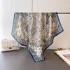 Leopard Print Spring- 70% Faux Silk Premium Square Scarf Thin Shawl Versatile Neckerchief Hair Bandana for Women