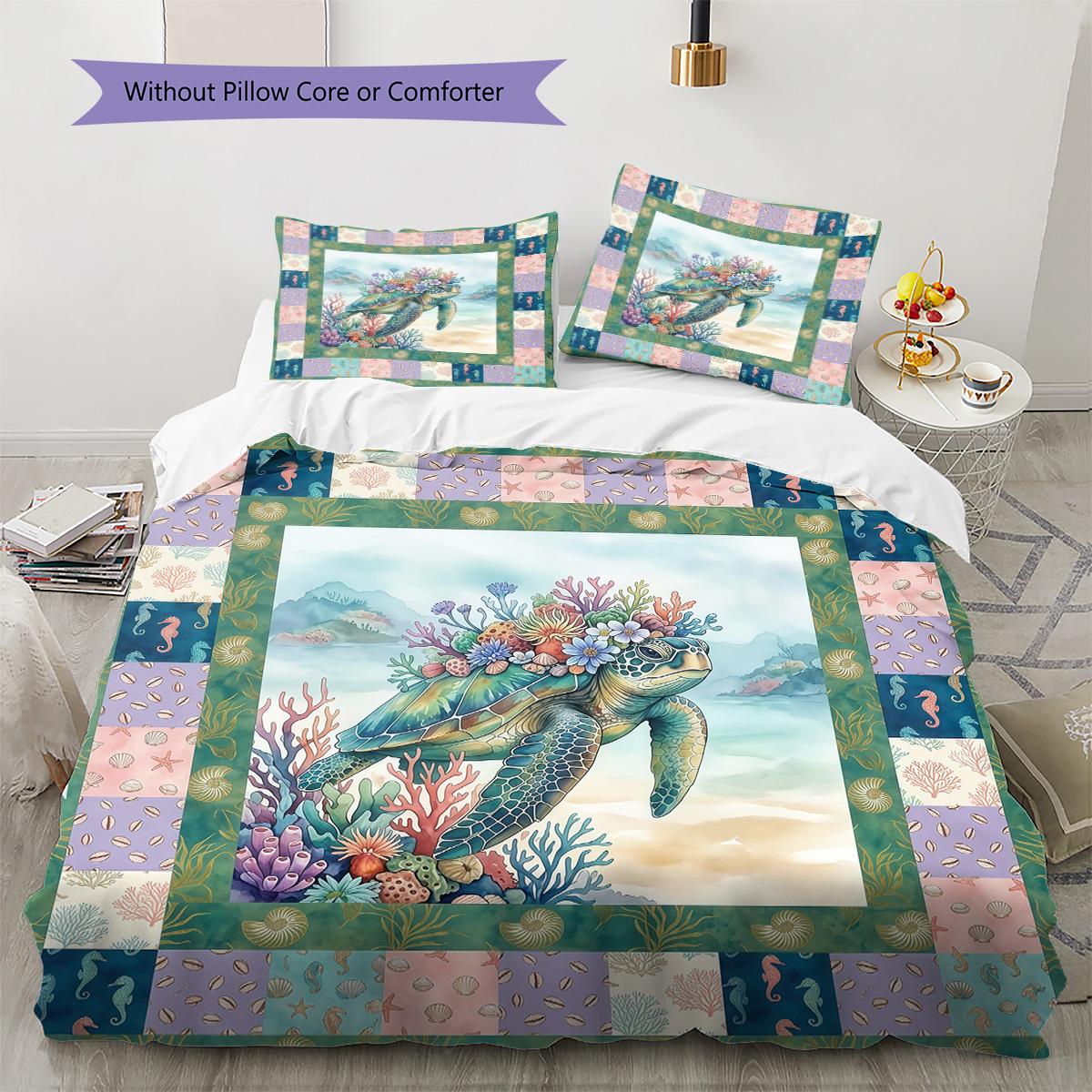 

Uni-horse Dinosaur Pattern Bedding Set Quilt Cover Pillowcase Home Decor Gift (1 * duvet cover + 2 * pillowcase, without core) 135x200cm