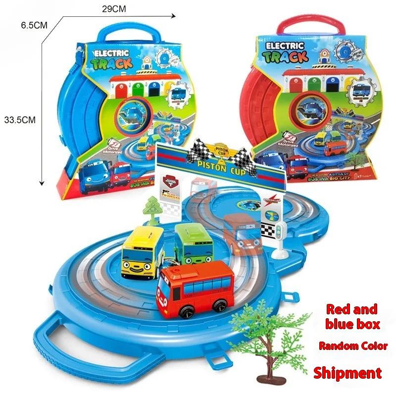 Tayo Minibus Slingsho Warrior Car Toy Set Diy Track Tayo Cartoon Car Toy Collection Car Model Holiday Gift