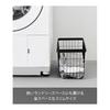 Yamazaki Jitsugyo Laundry Wire Basket Slim M Black W23 x D53 x H24.7cm Tower Laundry Basket Laundry Basket 10002