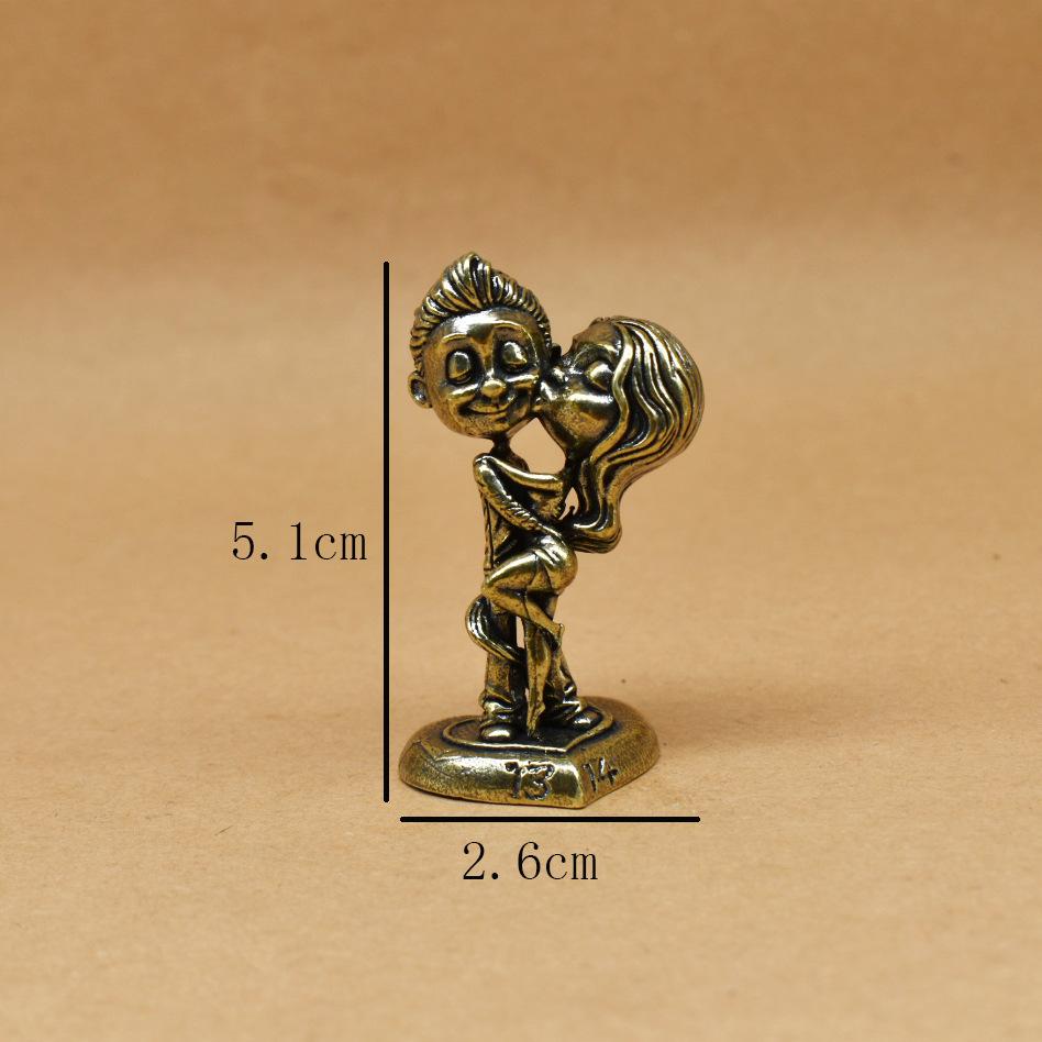 Bronze Couple Statue Soul Guardians Statue Couple Sculpture Love Symbol Collectible Gift for Anniversary Valentine s Day