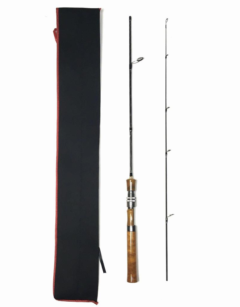 4,6 fot Spinnspö, 2-delat, Stort (Kumano trähandtag), Öringspö, Retrostil, för Iwana, Yamame, Regnbågslax och Area Trout (4 fot/5 fot)