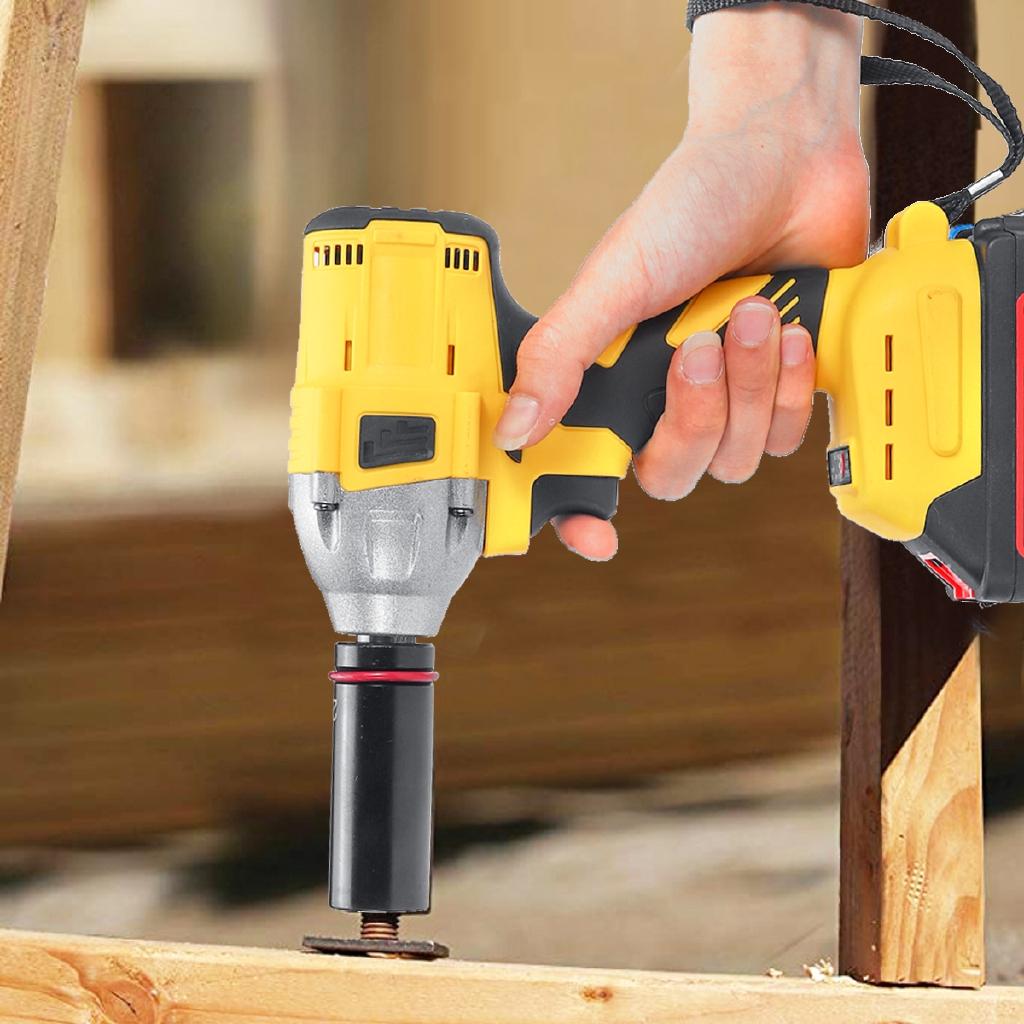 530Nm Electric Cordless Impact Wrench Power Driver Wrench Socket 1/2Inch Socket Wrench Power Tool 19800mah 158VF