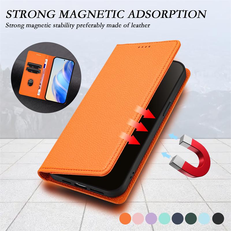 Leather Case For Xiaomi Poco C40 C50 C51 C61 C65 C75 4G Auto Closing Card Slot Wallet Flip Cover Casing