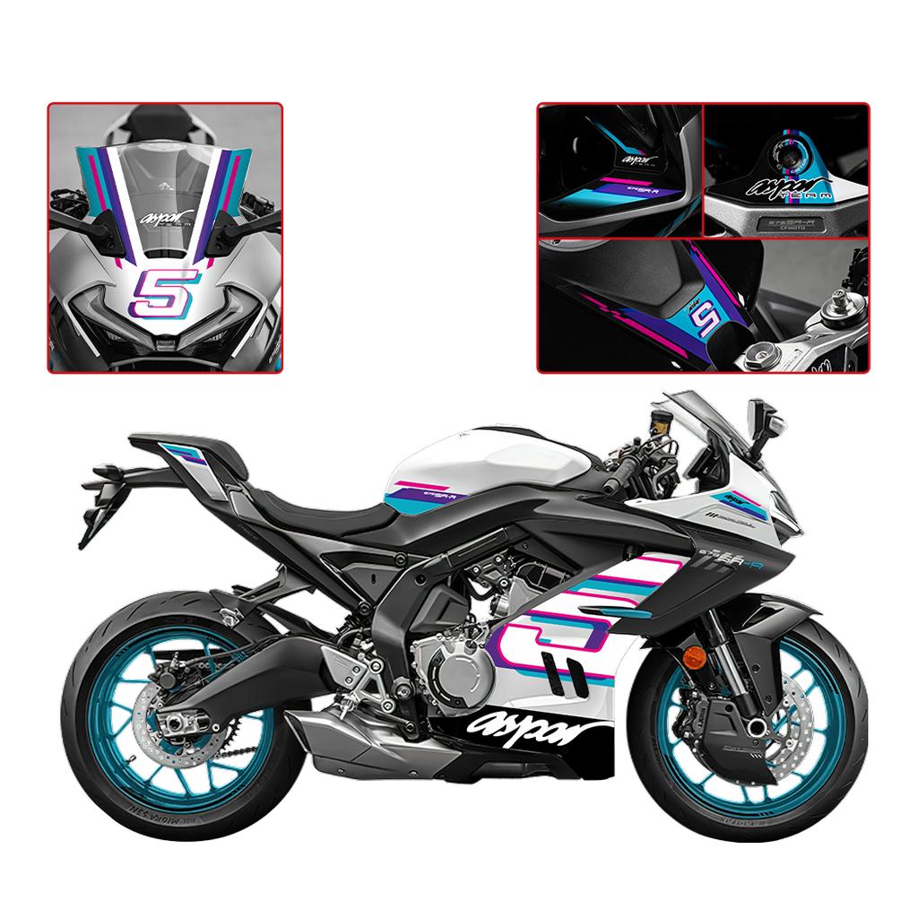 Used For CFMOTO 675SR Motorcycle Fairing Stickers Kits Motor Bike Head Area Can Choose Pattern