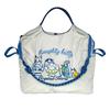 Size Embroidered Eco Nylon with Shoulder Can Be Carried As a Shoulder Bag or Crossbody Waterproof and Large Ball and Chain Attachment Teacup