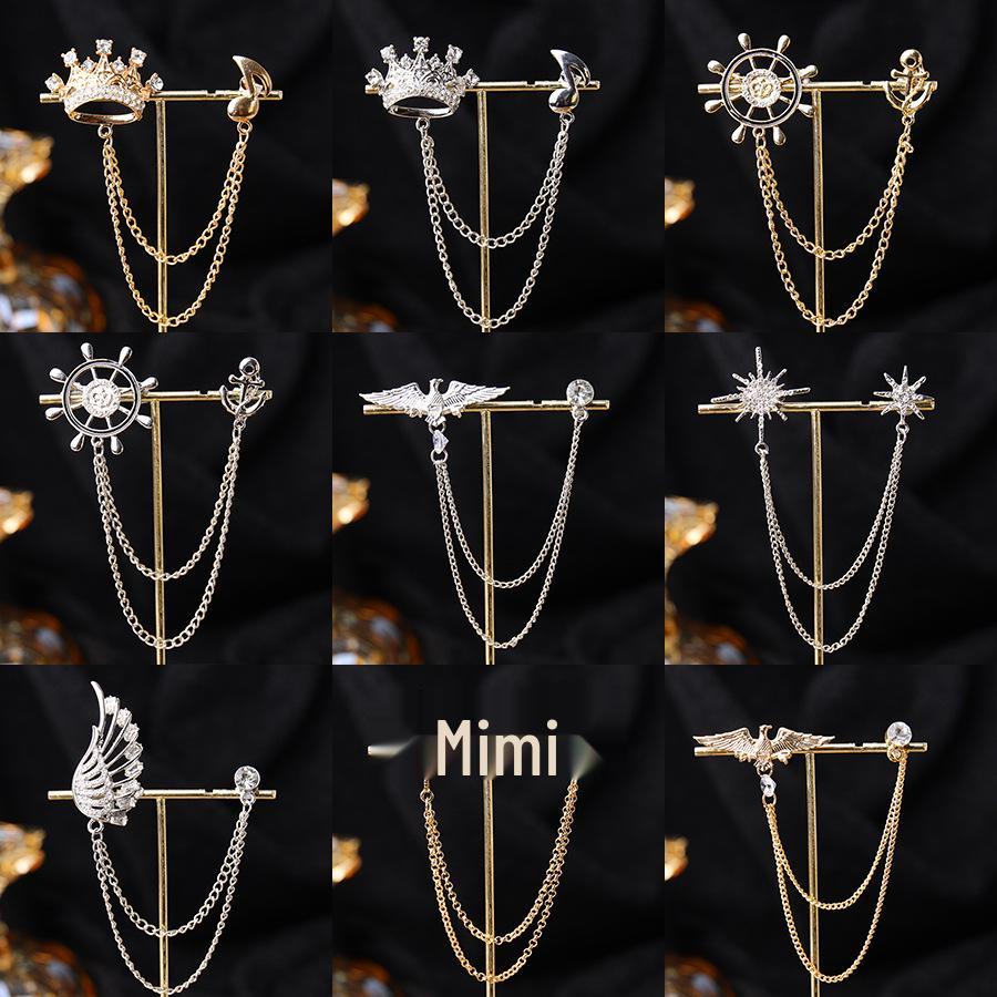 Baroque Rhinestone Pearl Corsage Necklace Brooch - Retro British Court Suit Accessory