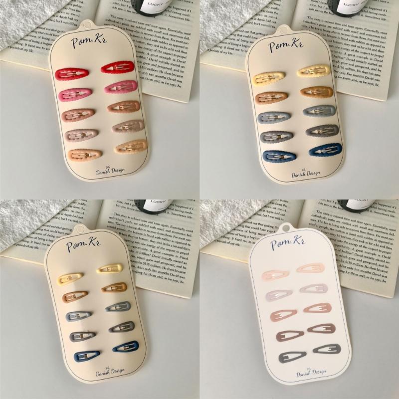 10pcs Stylish Hairpin Set Durable Alloy Hair Clip Lightweight Heart Star Hair Clip for Girls for Different Hairstyles