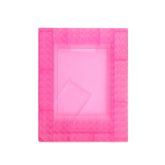 3 Inch Photo Frame Free-standing Anti-crack Solid Color Anti-skid Embossed Desktop Decor