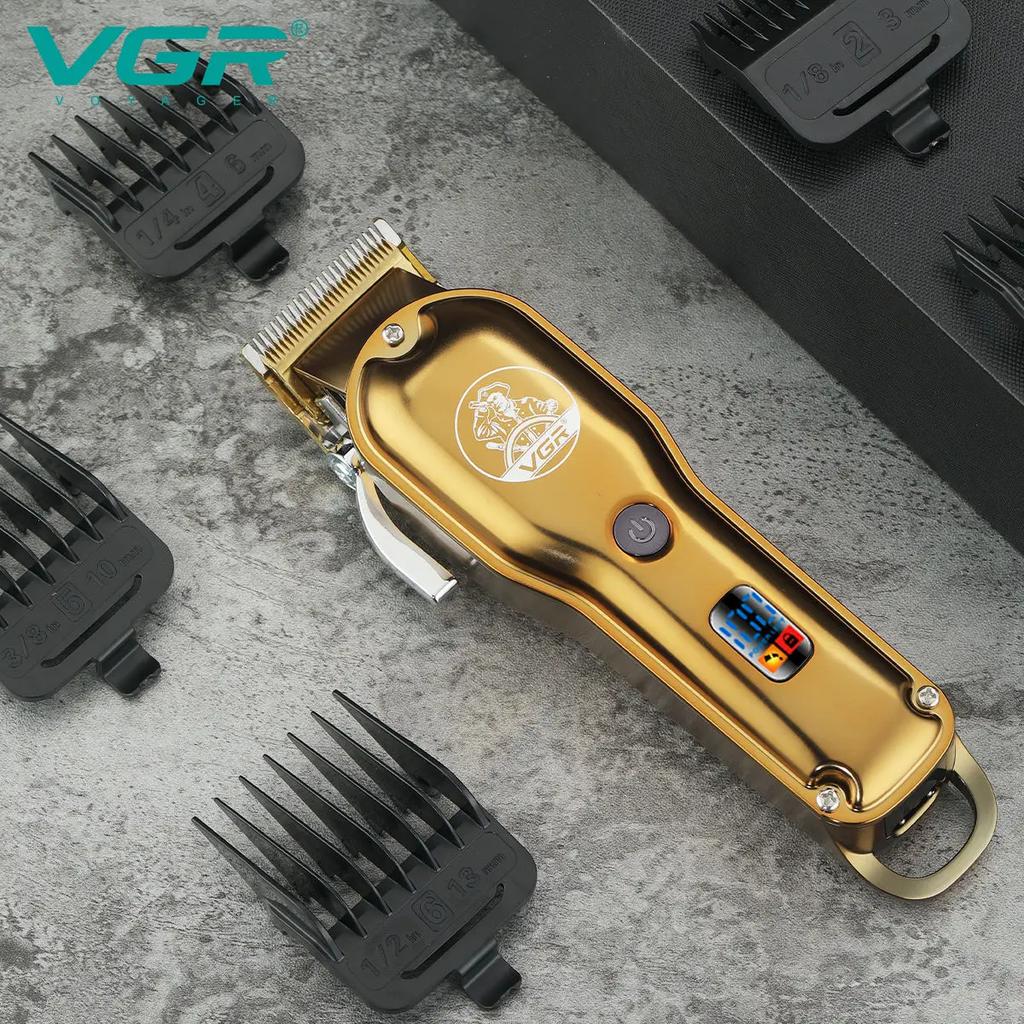 VGR V-650 Professional Hair Clipper Metal Housing 2000mAh Lithium Battery Cordless Hair Trimmer for Men Beard Trimmer Barber Hair Home Hair Trimming