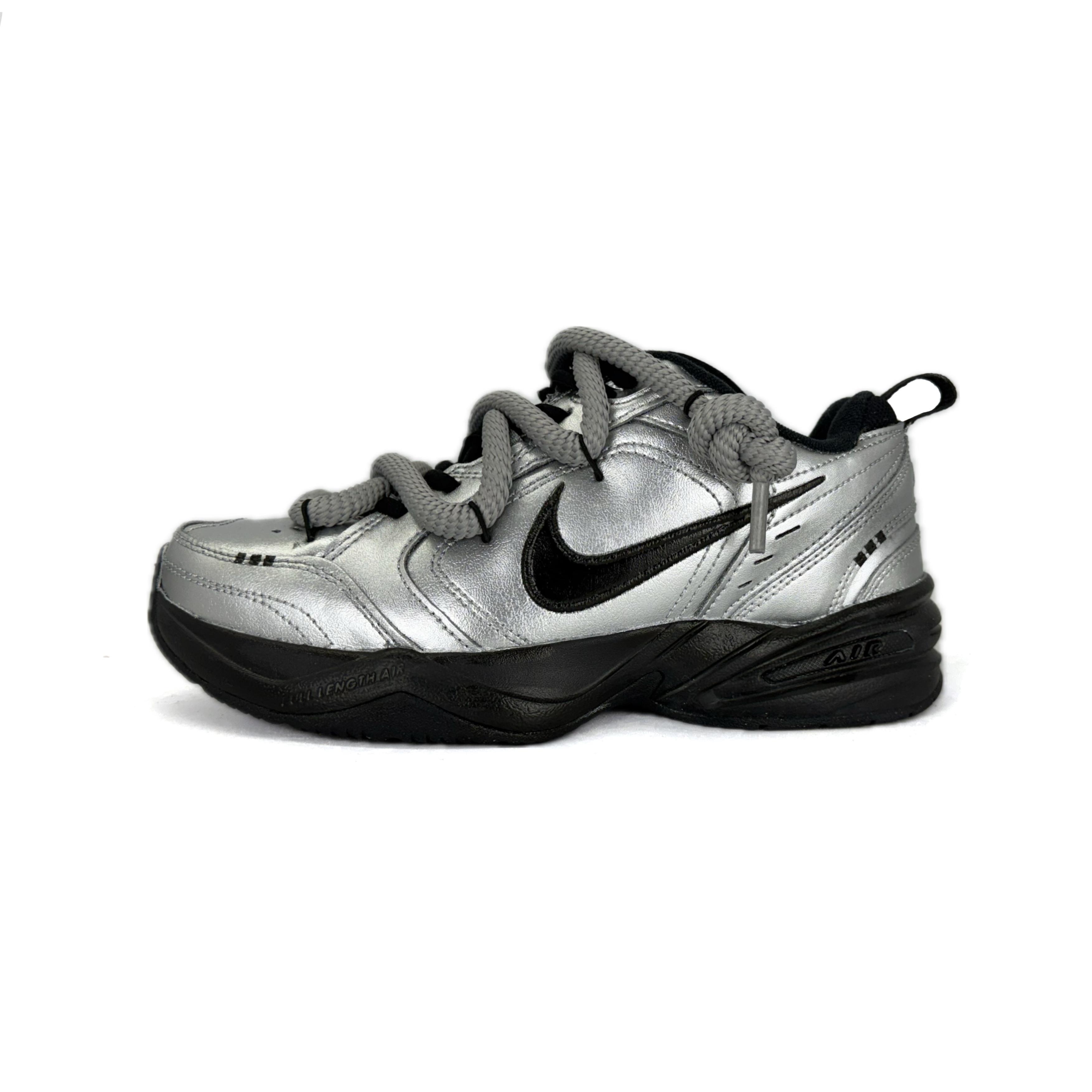 

Nike Air Monarch 4 Abrasion Resistant Abrasion Resistant Low top Chunky Sneakers Unisex Silver 415445-001(Team502-A) 43