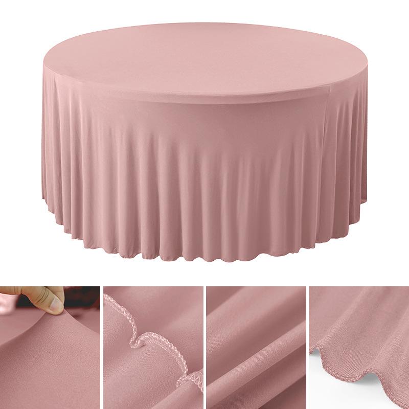 4/5/6FT Round Tablecloth Circular Polyester Table Cover Polyester Table Cloth for Hotel Banquet Birthday Party Table Decor