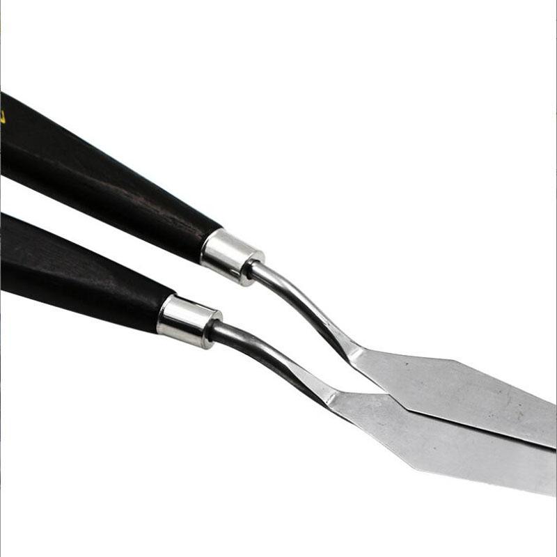 5pcs Painting Knife Spatula Palette Stainless Steel Arts Drawing Blades Kits Gouache Paint Craft Supplies for Artist Canvas