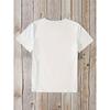European Size Women's Cute Cartoon Bear Print Short Sleeve T-Shirt -Light Grey Stretchy Casual Top with Round Neck, All-Season Comfort Fit, Teddy Bear