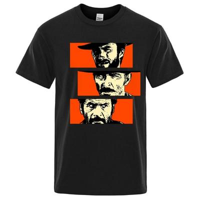 The Good The Bad and Ugly Print Muster T-Shirts Herren Sommer Kurzarm Harajuku Trip T-Shirts Lässig Locker Outdoor T-Shirt